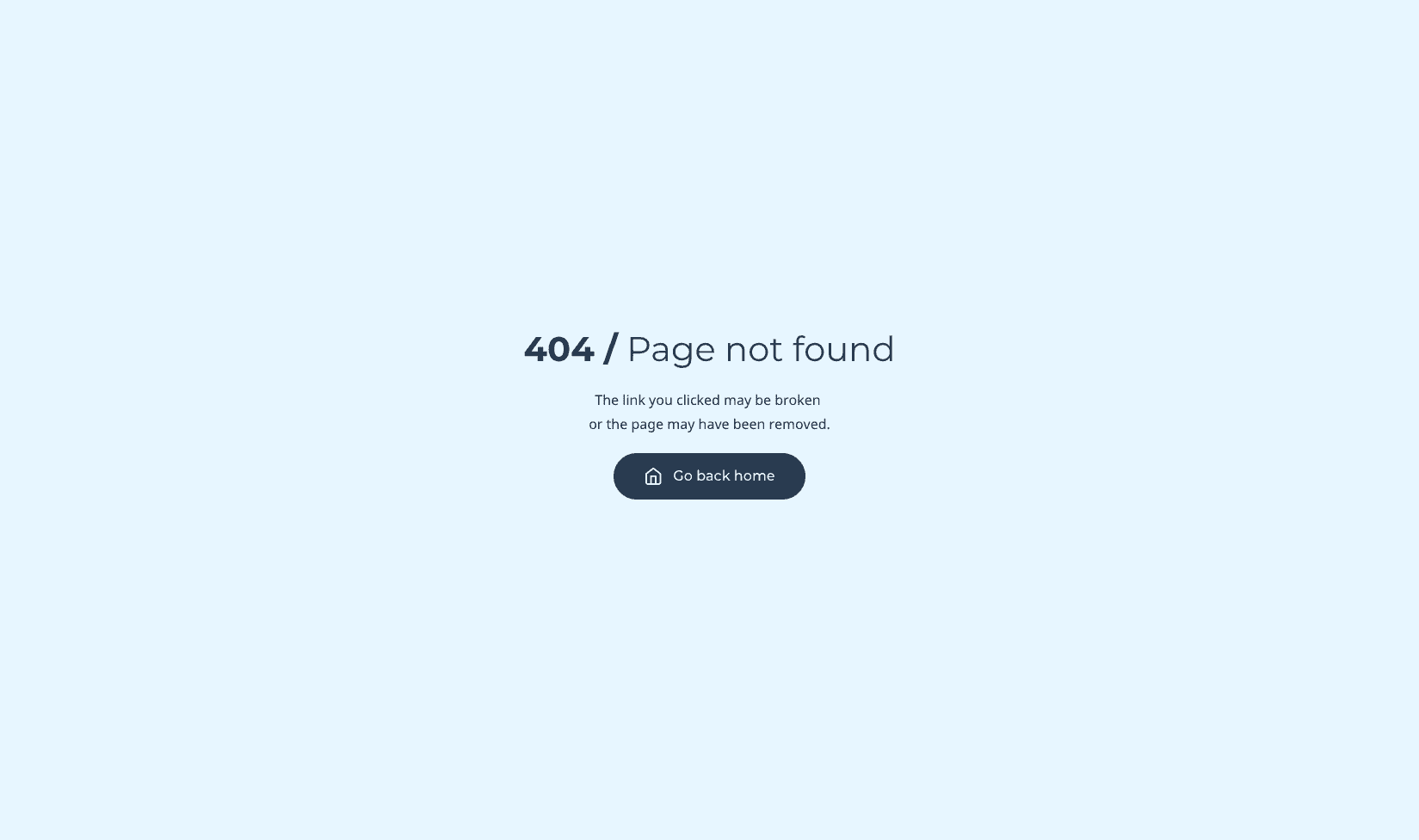 Blue 404 Page
