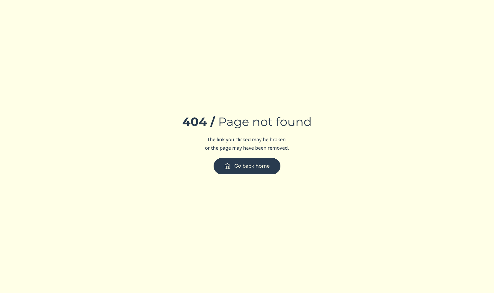 Yellow 404 Page
